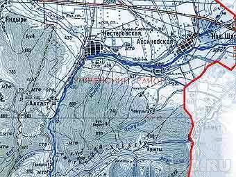 Карта Сунженского района Ингушетии с сайта ingushetiya.ru